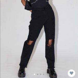 princess polly shaye denim jeans - black